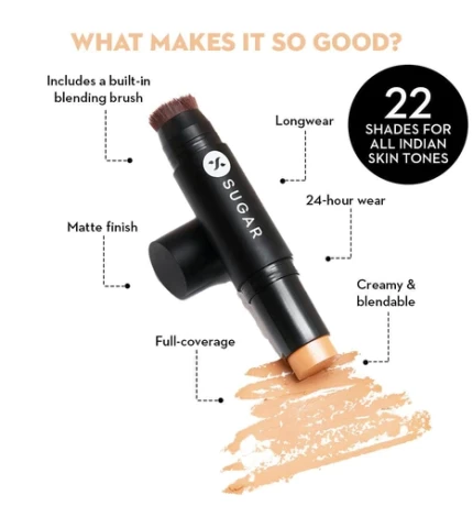 Ace Of Face Foundation Stick - 15 Cappuccino (Light Cool - Undertone)